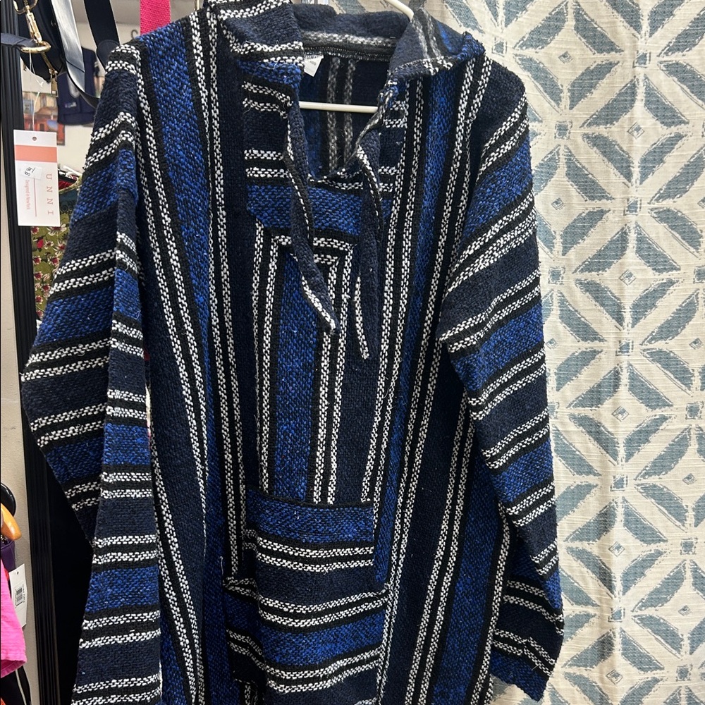MEXICANA Blue and Black Striped Jacket
